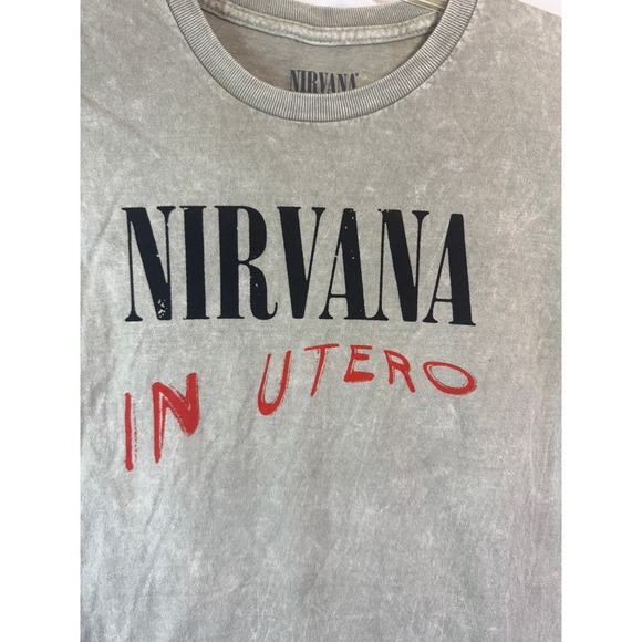 Nirvana In Utero T Shirt Gray Short Sleeve Graphic Band Tee Size S - Picture 3 of 5